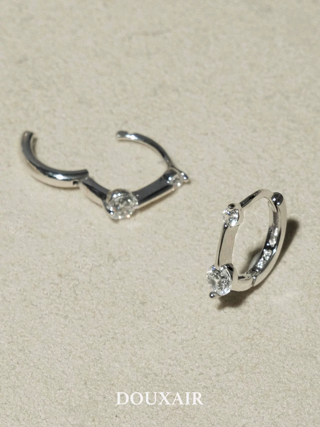 Mini Silver Hoop Earrings,Lumivault.