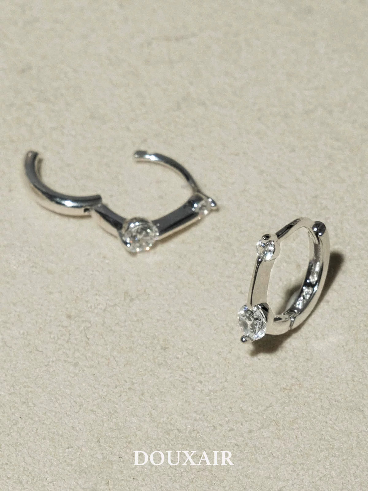 Mini Silver Hoop Earrings,Lumivault.