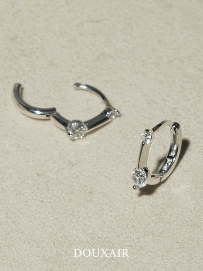 Mini Silver Hoop Earrings,Lumivault.