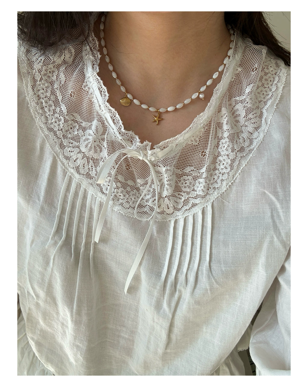 Premium Shell Starfish Pearl Necklace - Lumivault