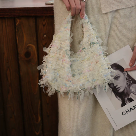 Candy Color Tassel Hobo Bag - Lumivault
