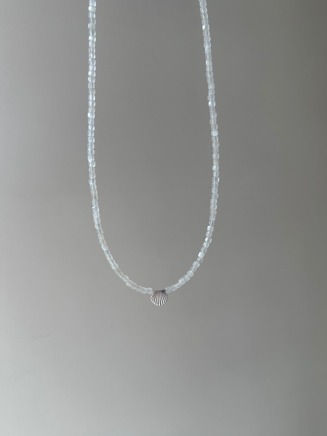 Ocean Letter Shell Natural Stone Necklace,Lumivault.