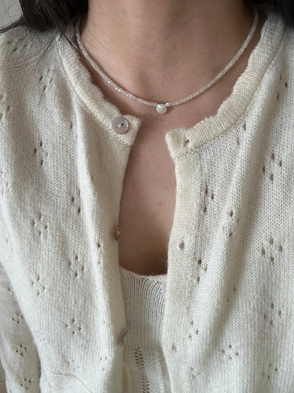 Ocean Letter Shell Natural Stone Necklace - Lumivault