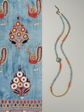 Chinoiserie Orange Sea Salt Beaded Necklace,Lumivault.