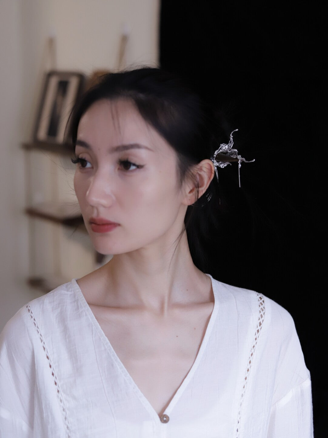 Orchid Silver Hairpin,Lumivault.