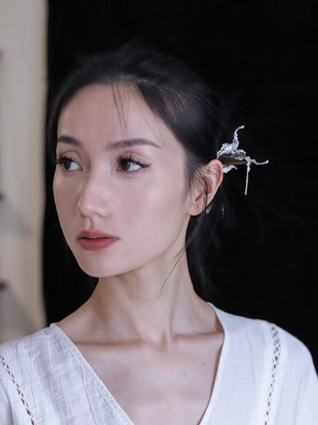 Orchid Silver Hairpin,Lumivault.