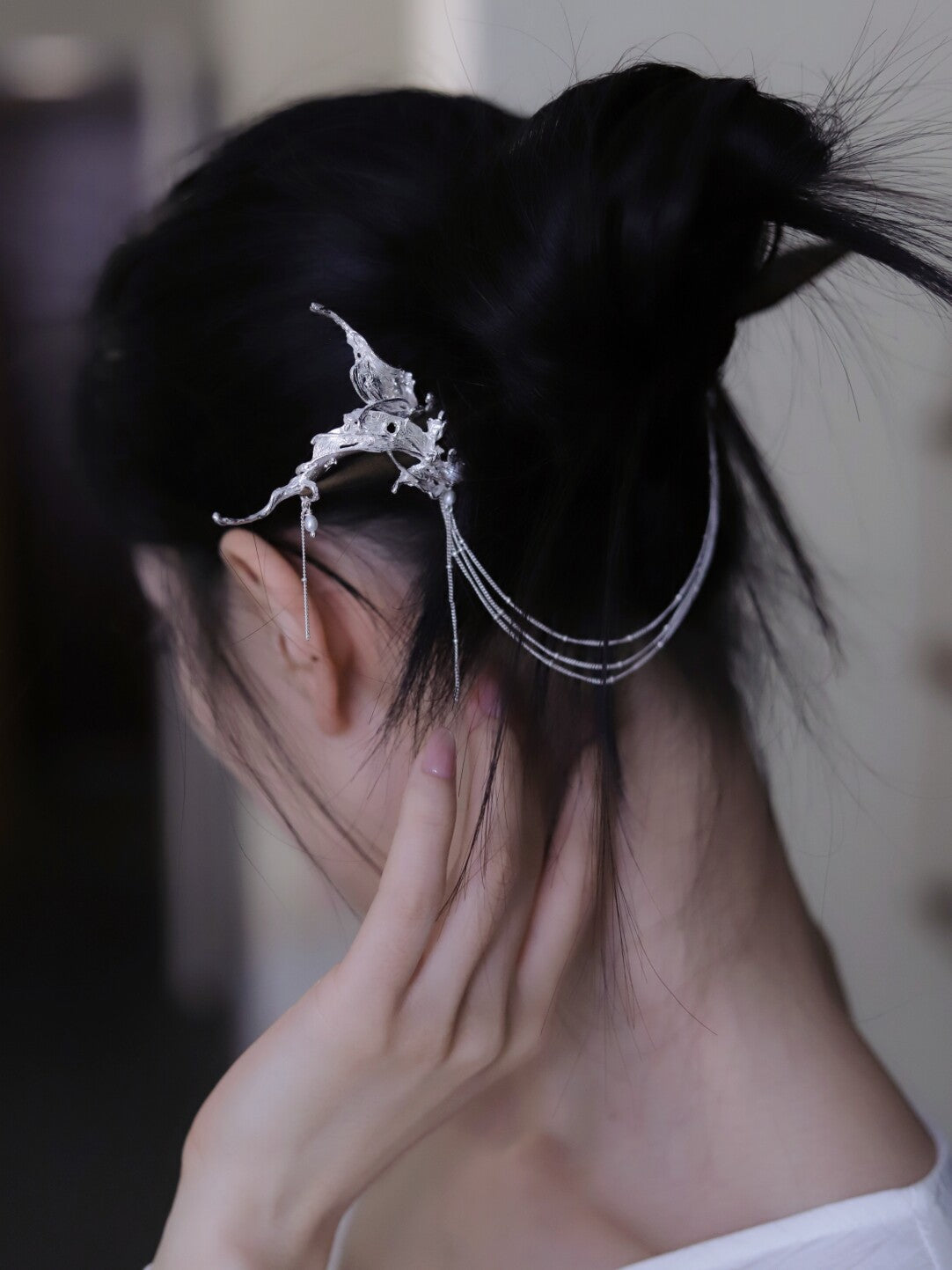 Orchid Silver Hairpin,Lumivault.