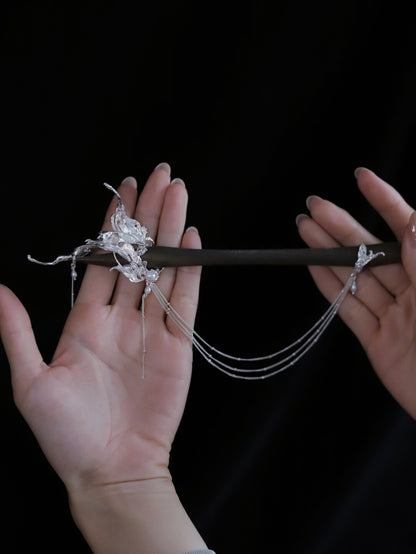 Orchid Silver Hairpin