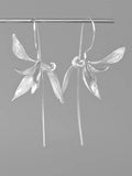 Orchid in the Valley Silver Earrings,Silver,Lumivault.