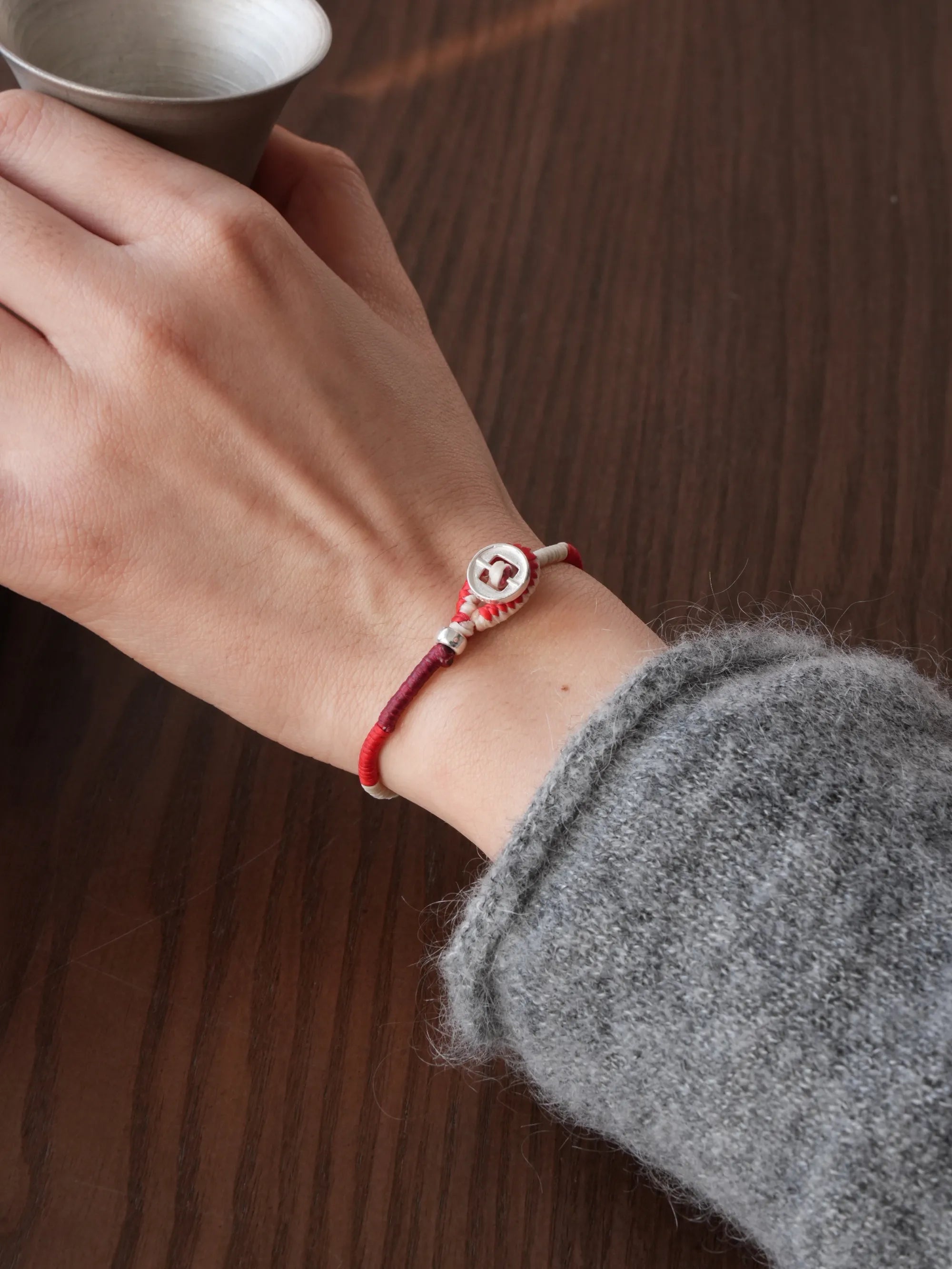 Original Silver Braided Rope Bracelet,Lumivault.