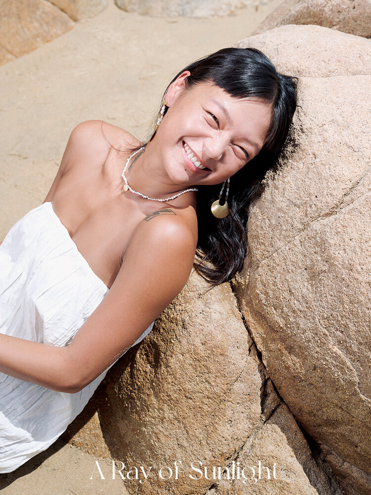 Paradise Island Scallop Earrings,Lumivault.