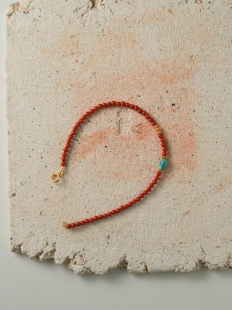 Persimmon South Red Turquoise Bracelet,Lumivault.
