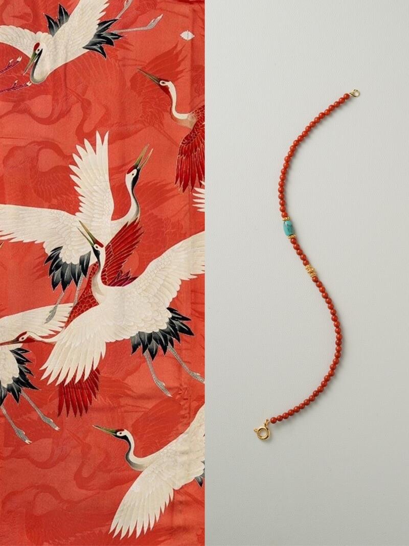 Persimmon South Red Turquoise Bracelet,Lumivault.