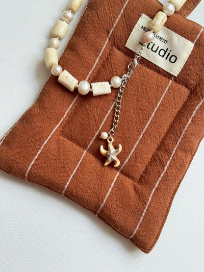 Pharpha Bamboo Coral Freshwater Pearl Necklace - Lumivault