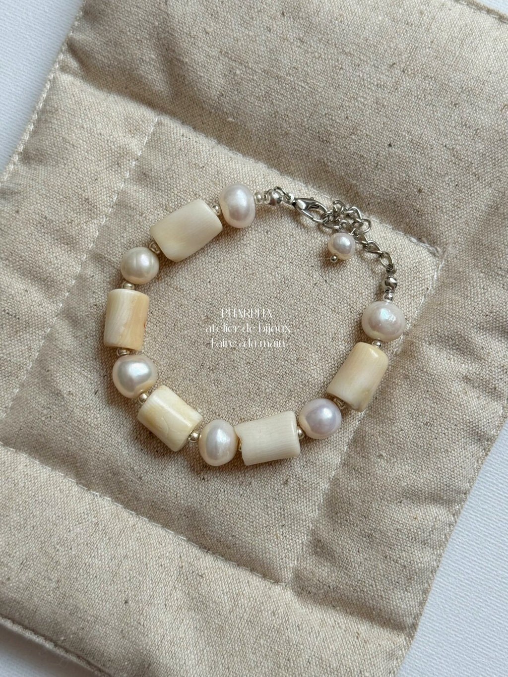 Pharpha Bamboo Coral Freshwater Pearl Necklace,Lumivault.