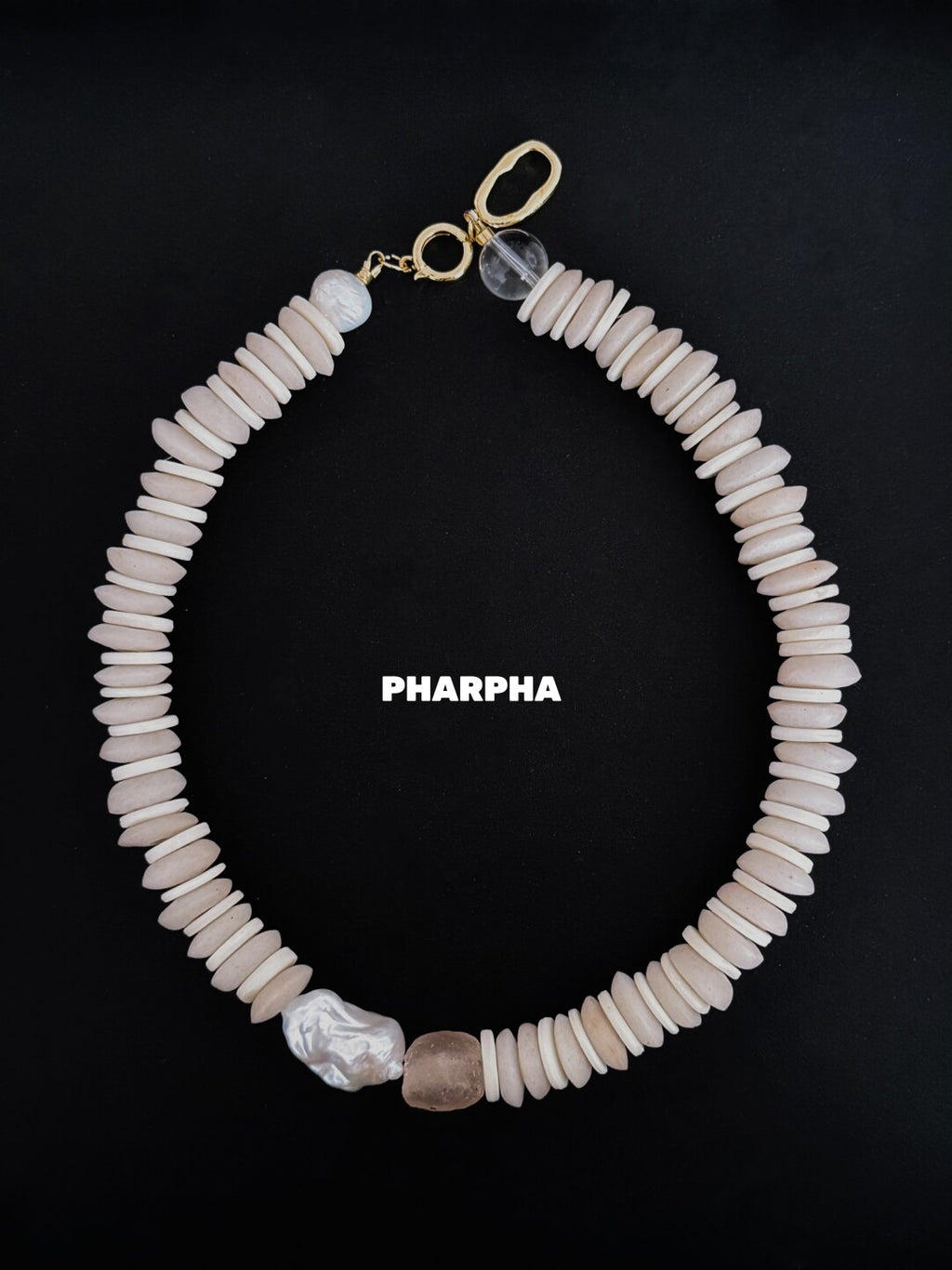 Pharpha Baroque Pearl Glass Necklace,Lumivault.