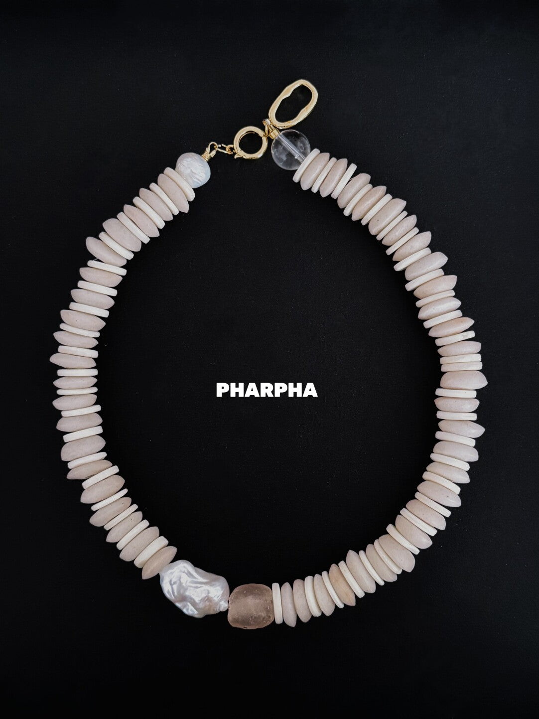 Pharpha Baroque Pearl Glass Necklace - Lumivault