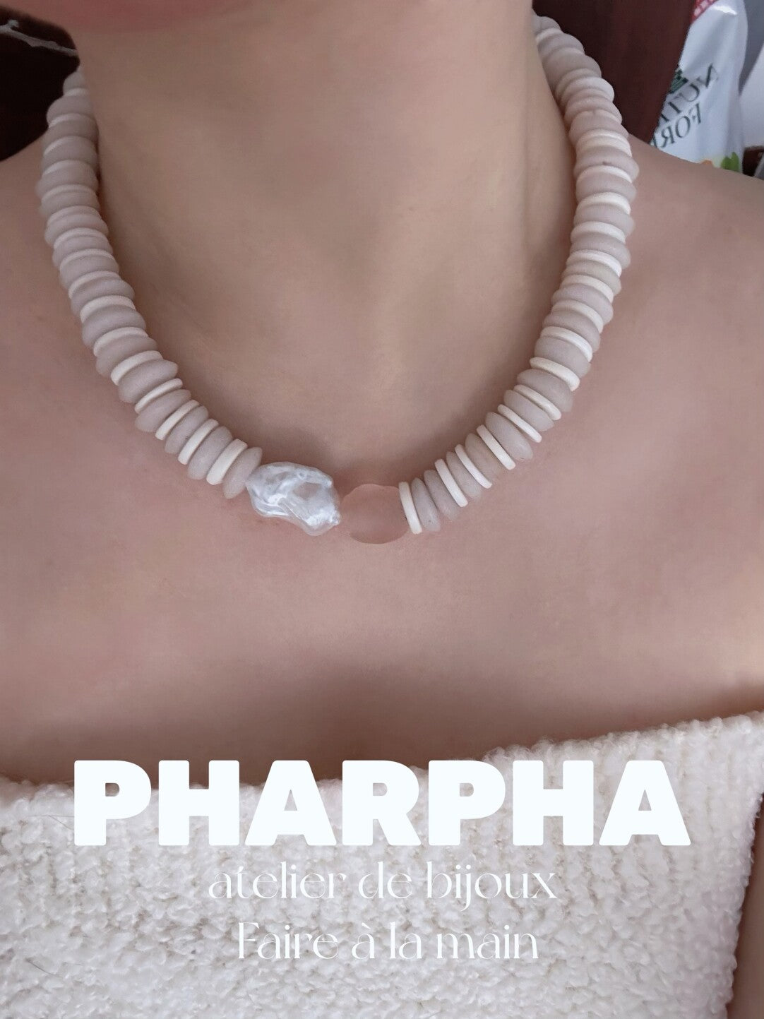 Pharpha Baroque Pearl Glass Necklace,Lumivault.
