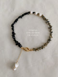 Pharpha Black Onyx Baroque Pearl Necklace,Lumivault.