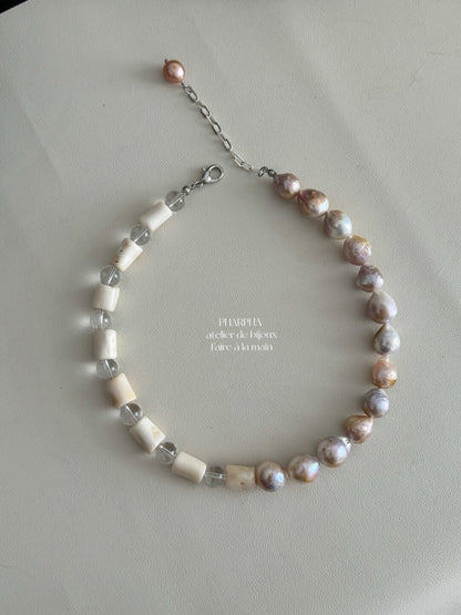 Pharpha Colorful Baroque Pearl Necklace - Lumivault