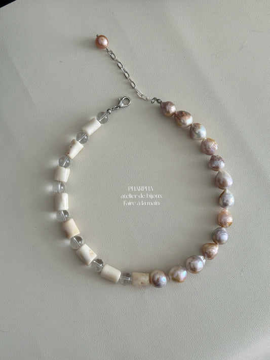 Pharpha Colorful Baroque Pearl Necklace - Lumivault