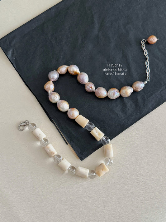 Pharpha Colorful Baroque Pearl Necklace - Lumivault