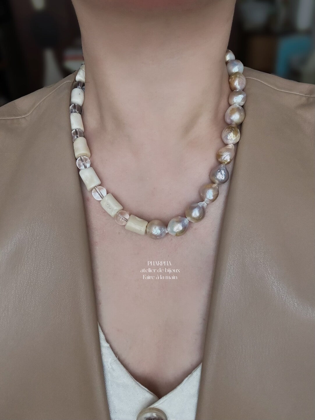 Pharpha Colorful Baroque Pearl Necklace - Lumivault