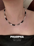 Pharpha Glass Crystal Keshi Pearl Necklace,Lumivault.