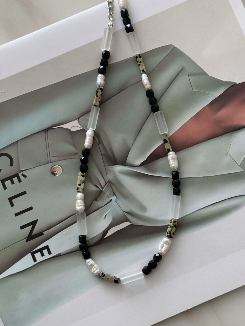 Pharpha Glass Crystal Keshi Pearl Necklace,Lumivault.