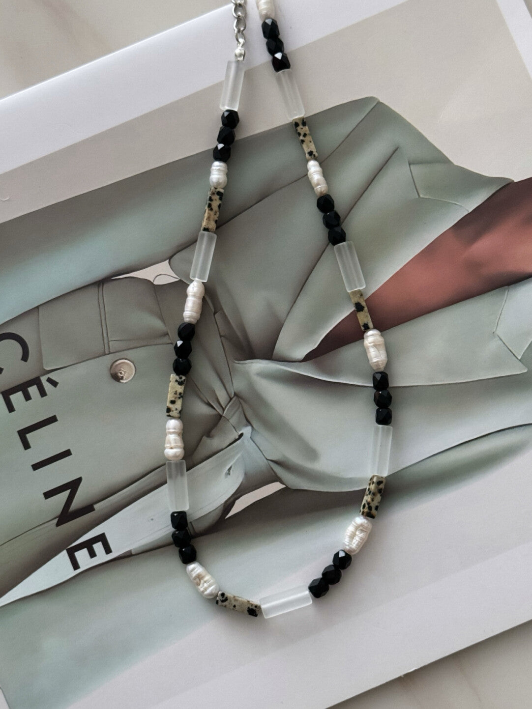 Pharpha Glass Crystal Keshi Pearl Necklace,Lumivault.