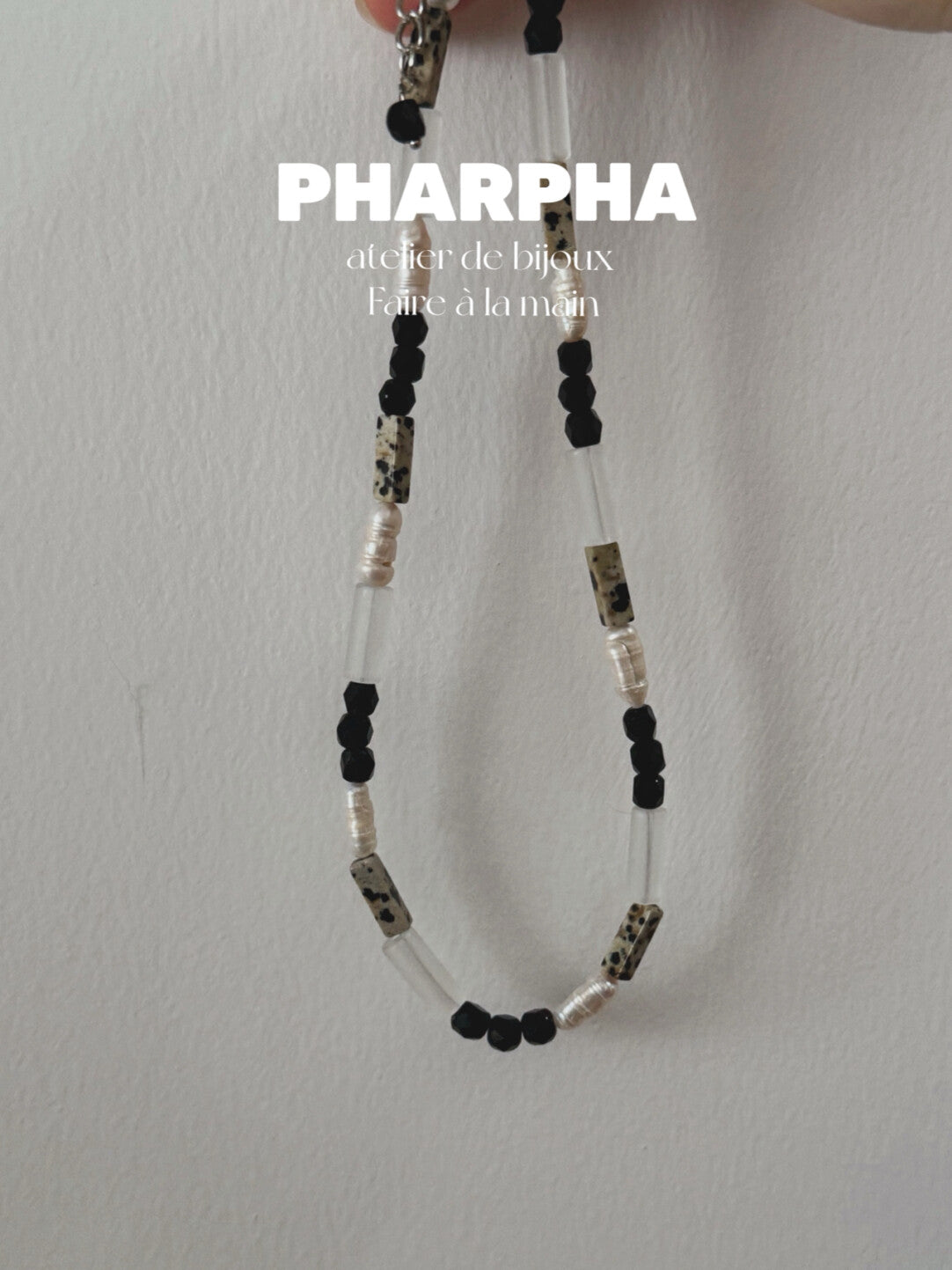 Pharpha Glass Crystal Keshi Pearl Necklace,Lumivault.