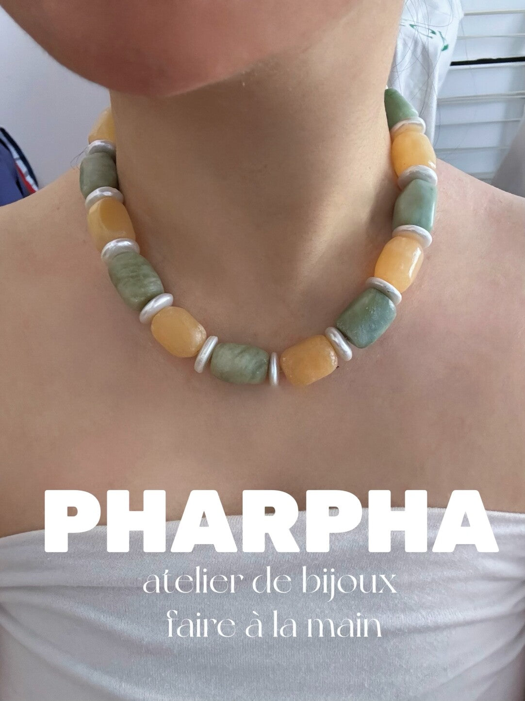 Pharpha Natural Jade Baroque Pearl Necklace,Lumivault.