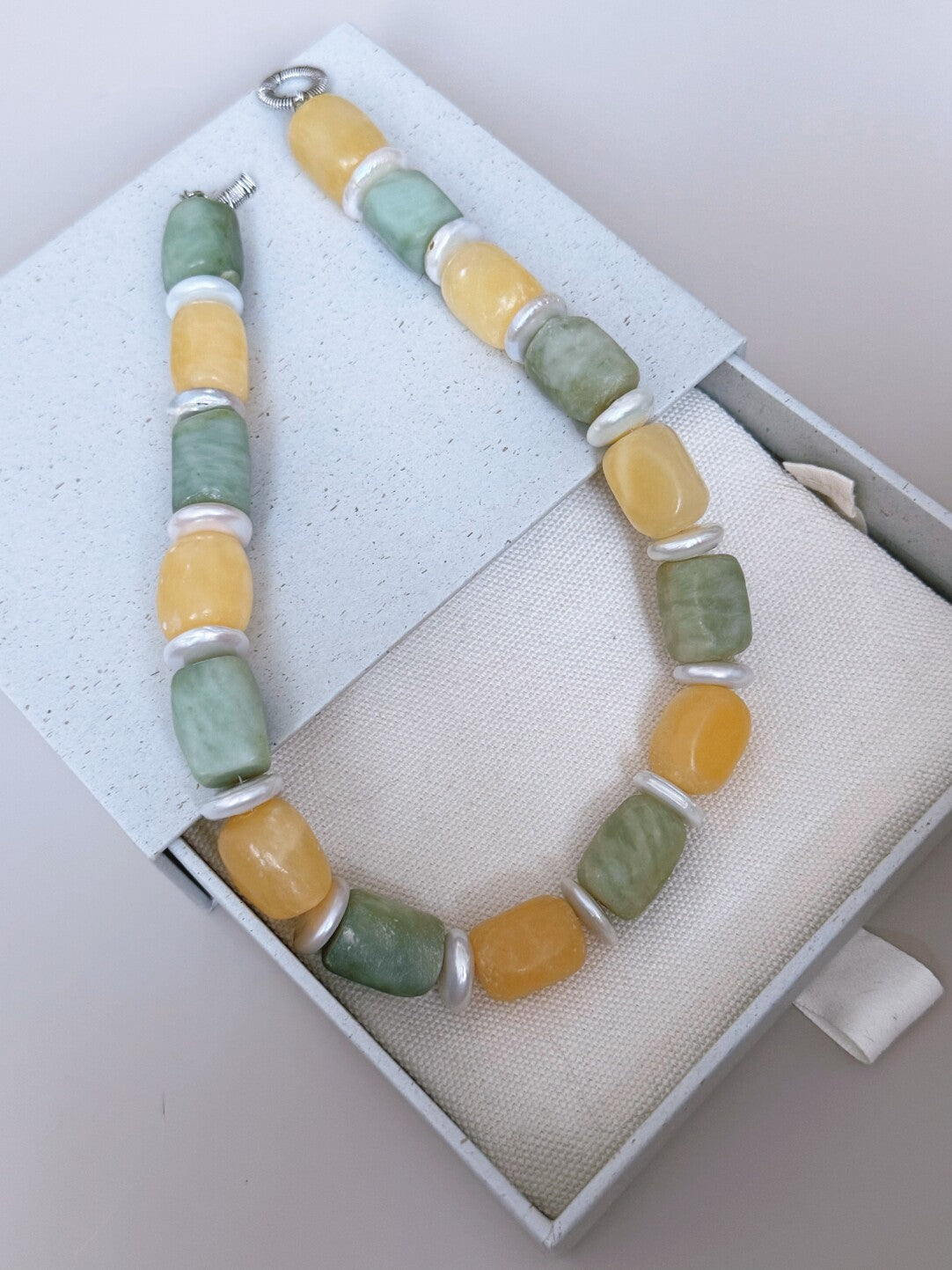 Pharpha Natural Jade Baroque Pearl Necklace,Lumivault.