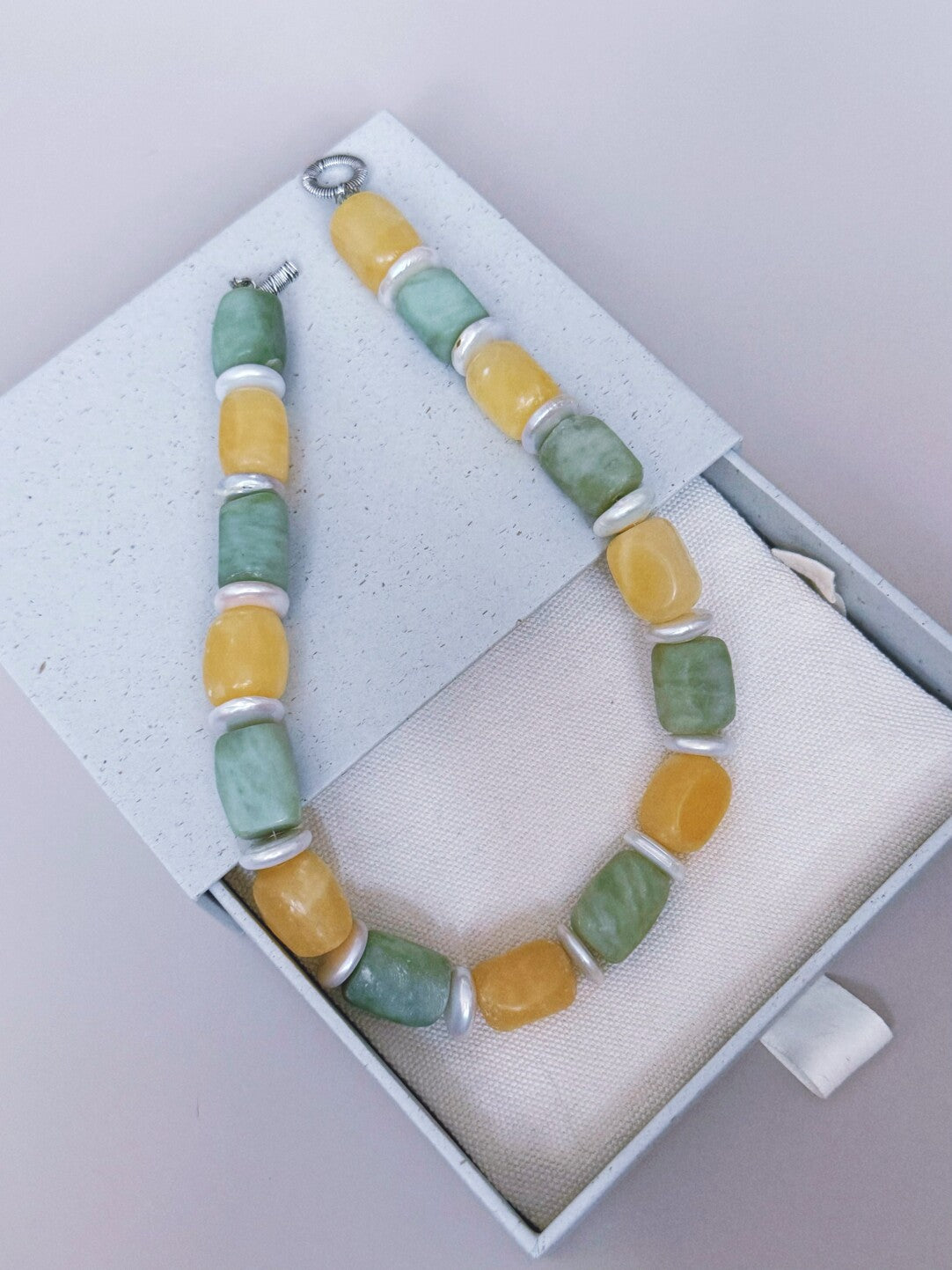 Pharpha Natural Jade Baroque Pearl Necklace,Lumivault.