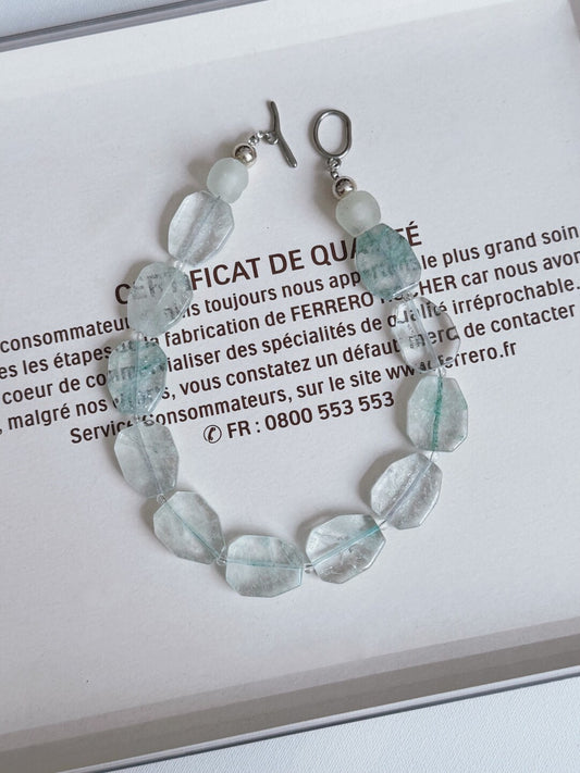 Pharpha Natural Mint Green Quartz Necklace - Lumivault