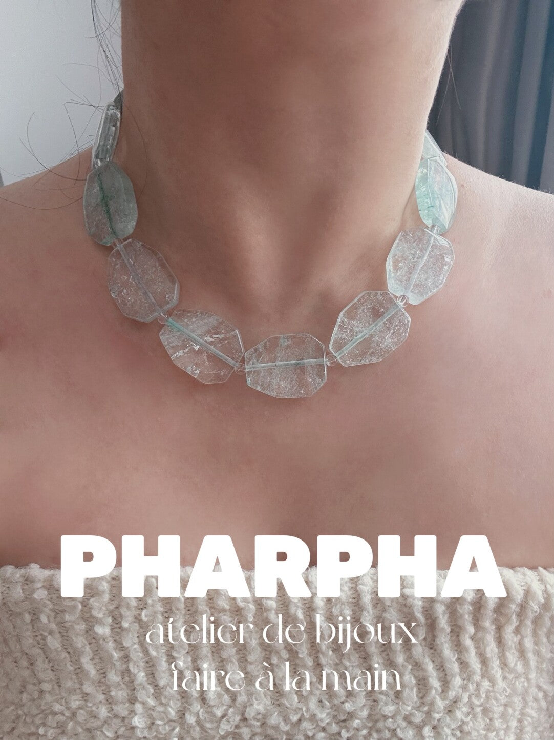 Pharpha Natural Mint Green Quartz Necklace - Lumivault