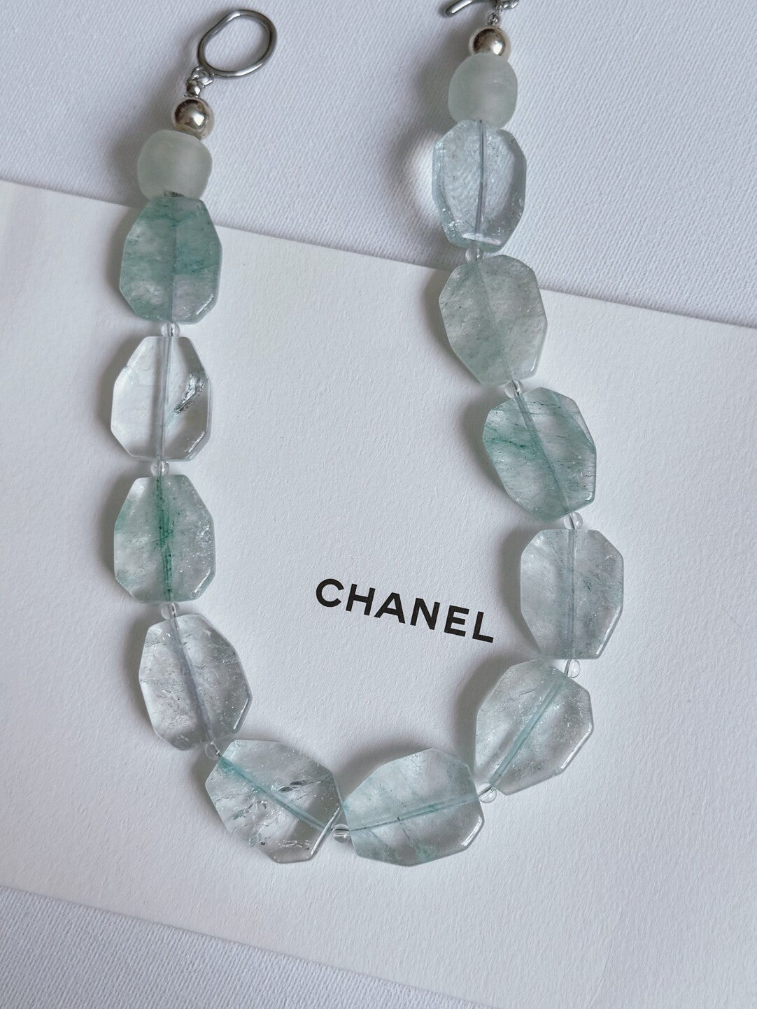 Pharpha Natural Mint Green Quartz Necklace - Lumivault