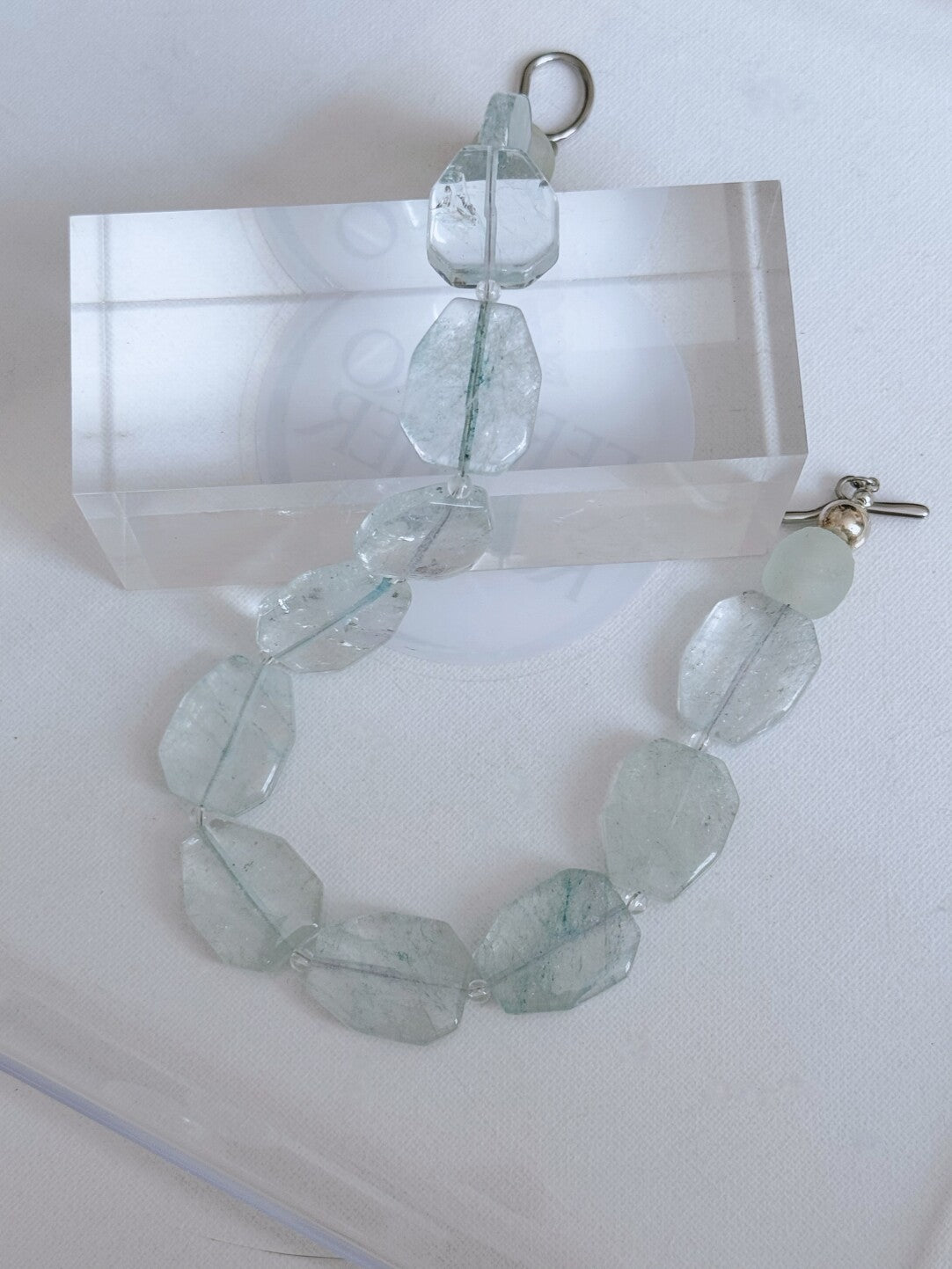 Pharpha Natural Mint Green Quartz Necklace - Lumivault