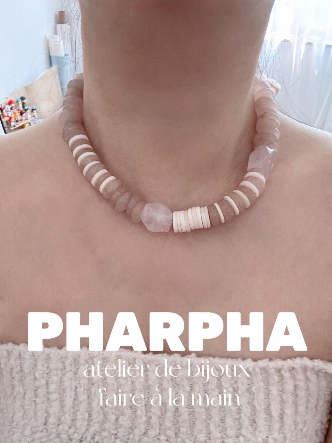 Pharpha Rose Quartz Necklace,Lumivault.