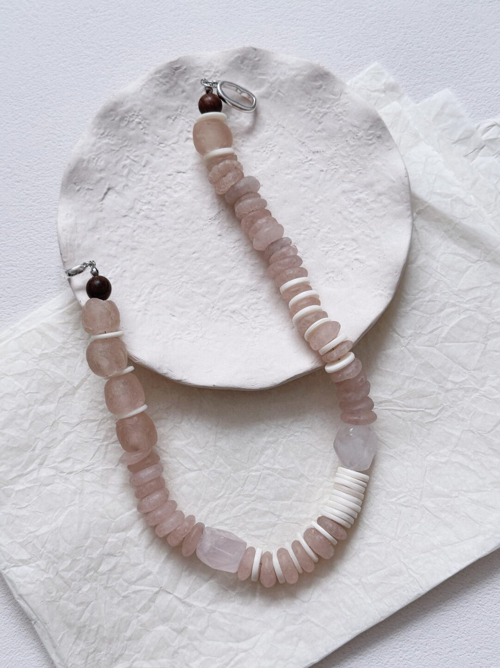 Pharpha Rose Quartz Necklace,Lumivault.
