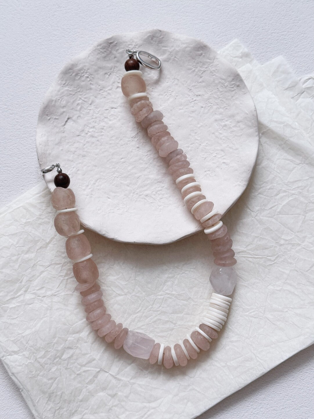 Pharpha Rose Quartz Necklace,Lumivault.
