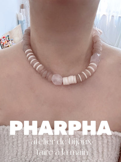 Pharpha Rose Quartz Necklace - Lumivault