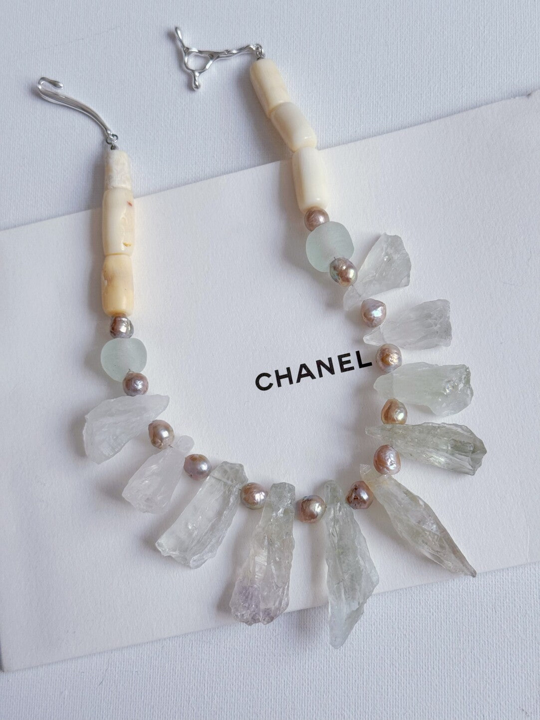 Pharpha Prase Quartz Pearl Necklace,Lumivault.