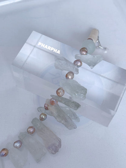 Pharpha Prase Quartz Pearl Necklace - Lumivault