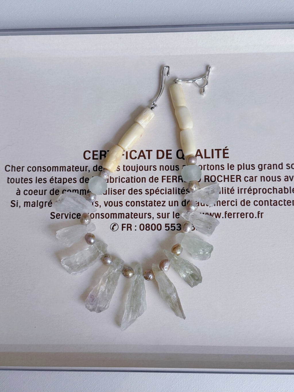Pharpha Prase Quartz Pearl Necklace,Lumivault.