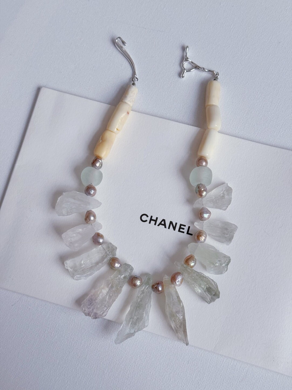 Pharpha Prase Quartz Pearl Necklace,Lumivault.