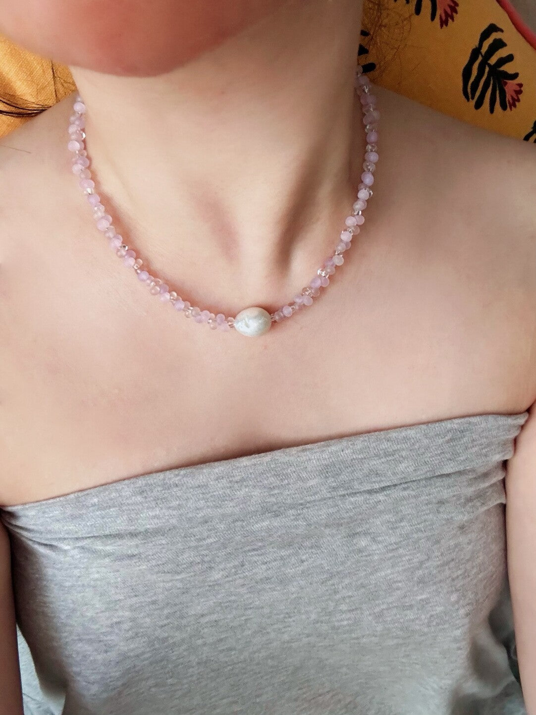 Pharpha Purple Teardrop Baroque Pearl Necklace - Lumivault