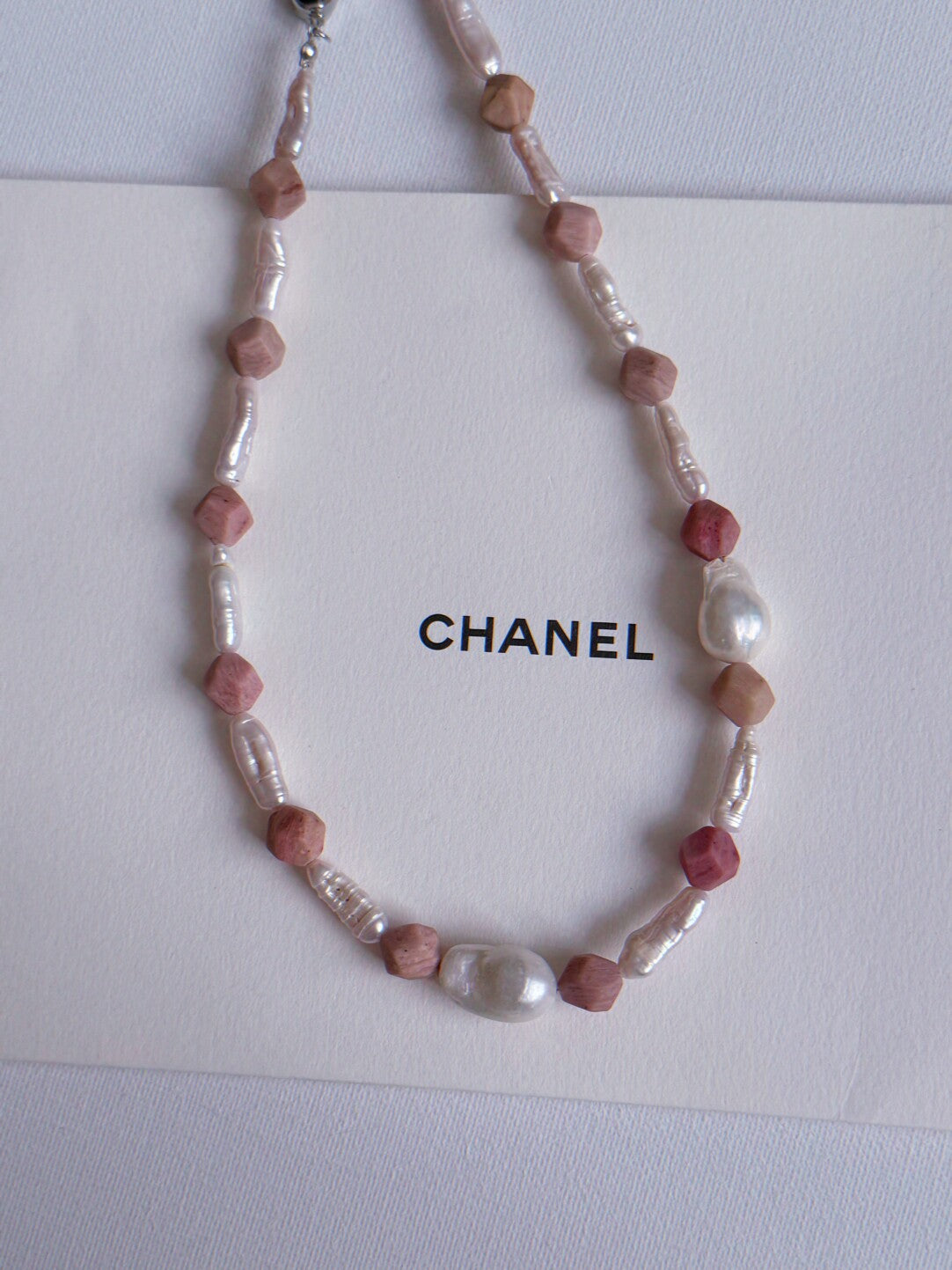 Pharpha Rhodonite Pearl Necklace,Lumivault.