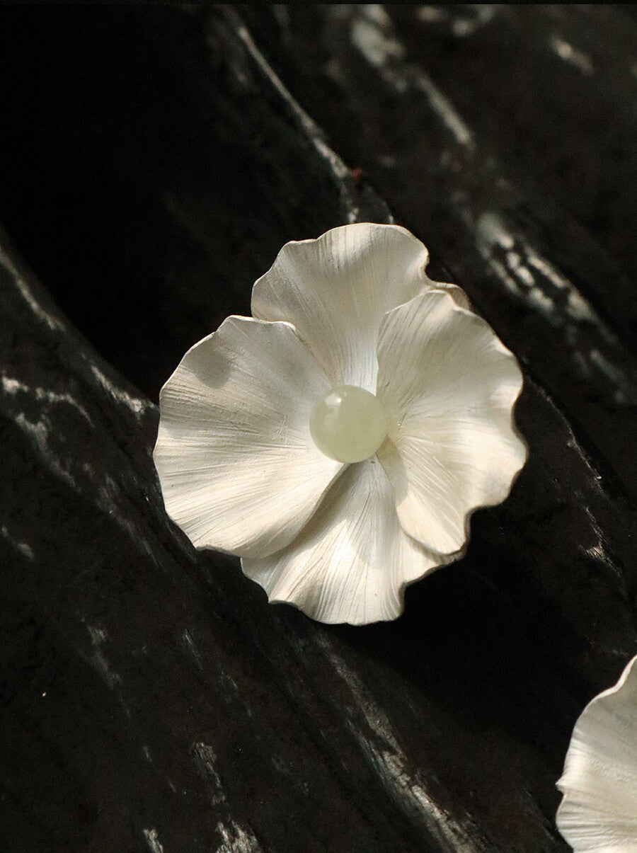 Poppy Silver Earrings,Lumivault.
