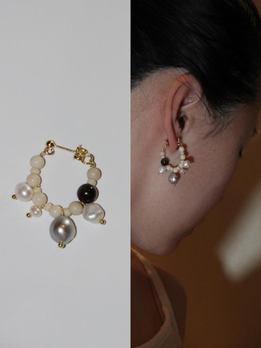 Chinoiserie Pure White Fairy Earrings - Lumivault